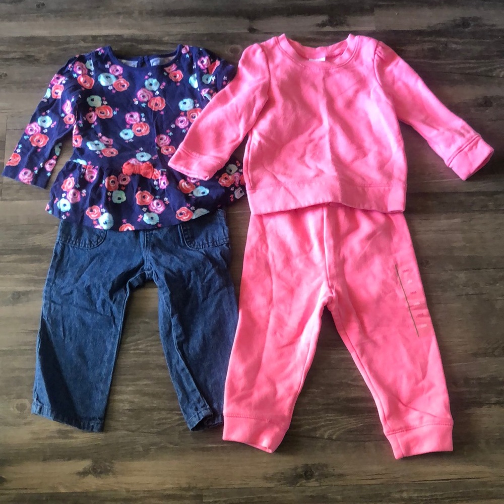 2-Circo & JumpingBeans Pink Navy Sets size Toddler Girls 18 Months